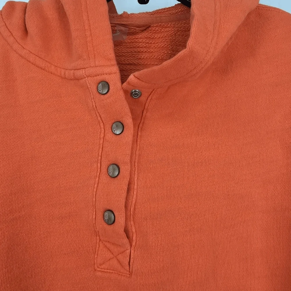 Free People Dove Honey Hooded Sweater Orange (Medium) - Picture 2 of 2